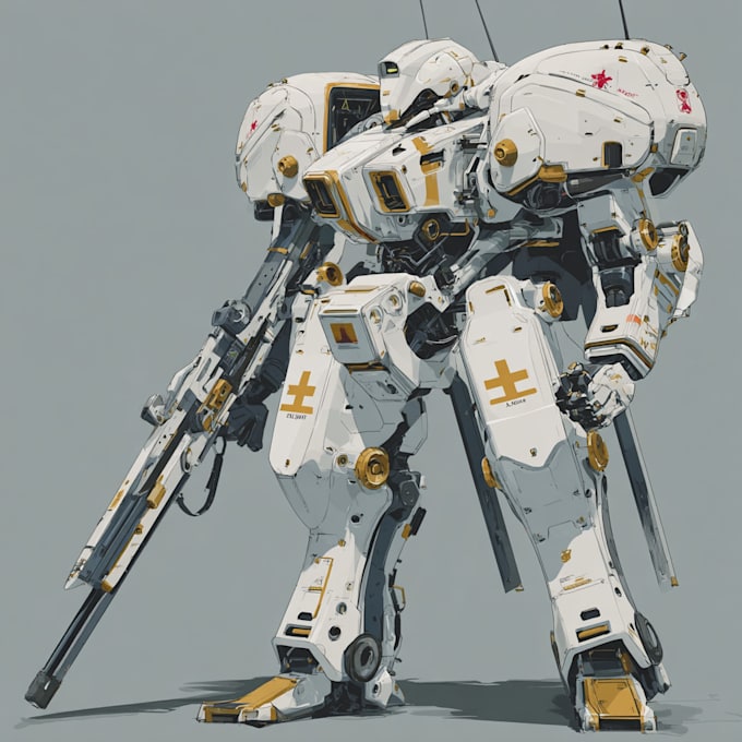 make detailed mecha concept art