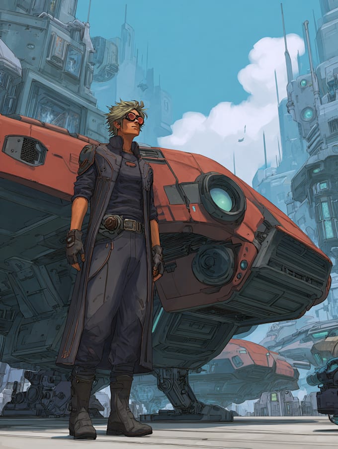 Design your sci fi character illustration by Ingridsykes | Fiverr
