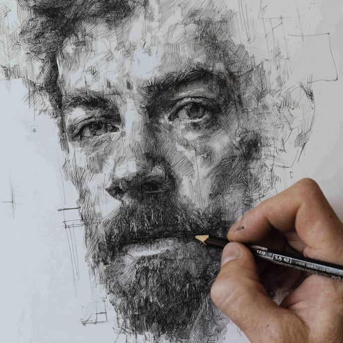 draw abstract portrait art