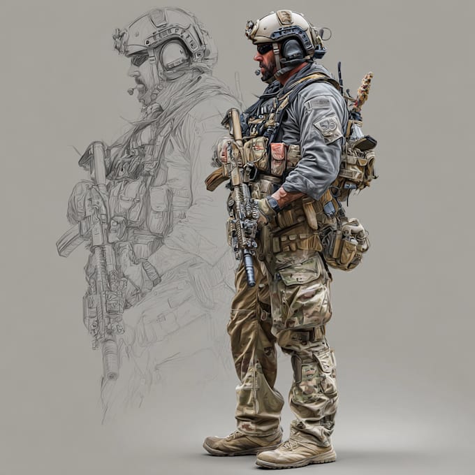 make military tactical characters for you