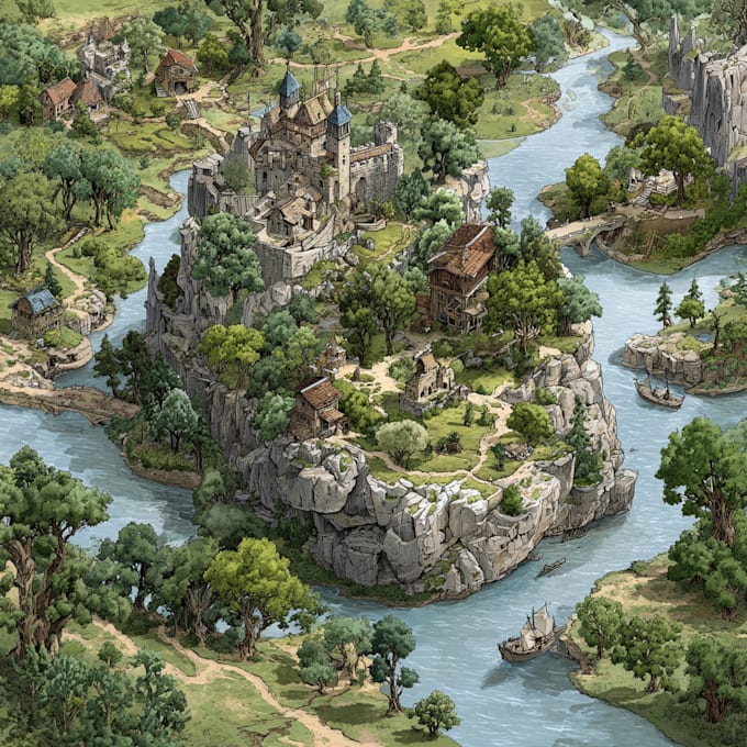 make your fantasy map illustration arts