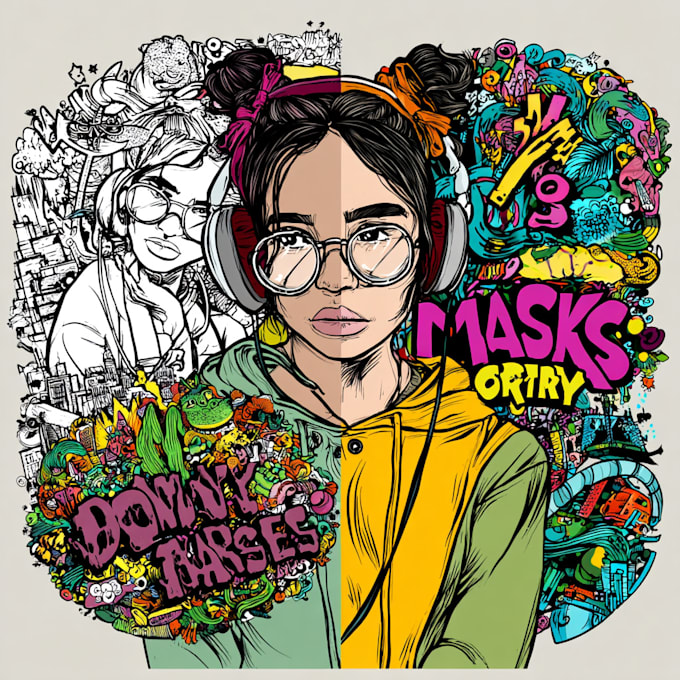 create a doodle illustration