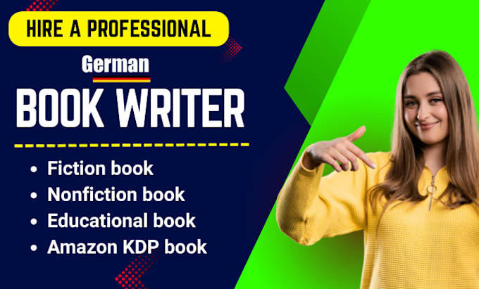 ghostwrite your german book, fiction ebook, nonfiction selfhelp educational note