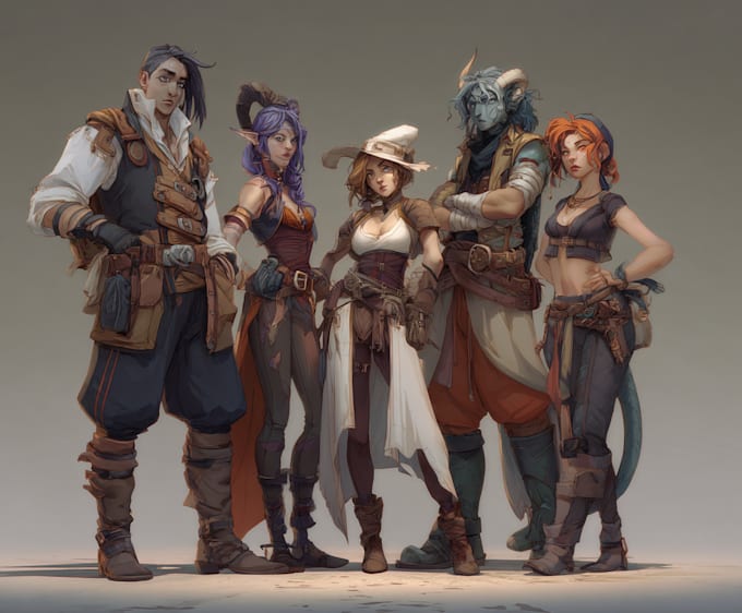 design character reference sheet illustration