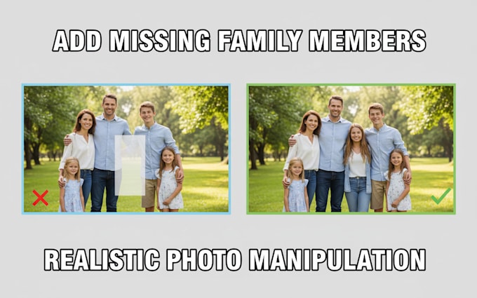 add missing family members using photoshop