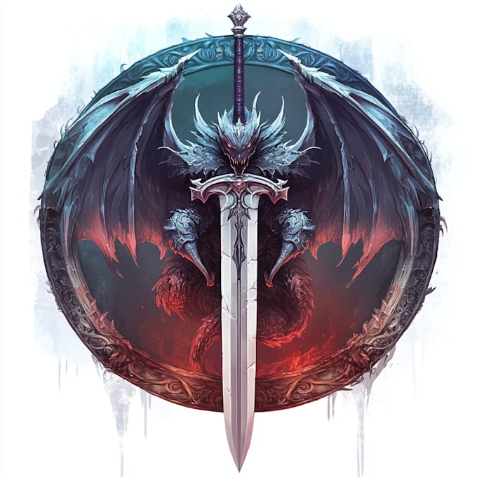 make emblem logo with fantasy game style
