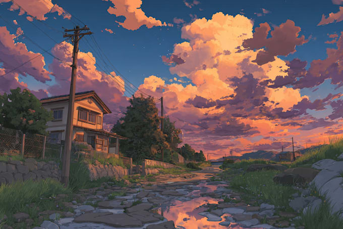 do anime bg, visual novel bg, 2d background for game