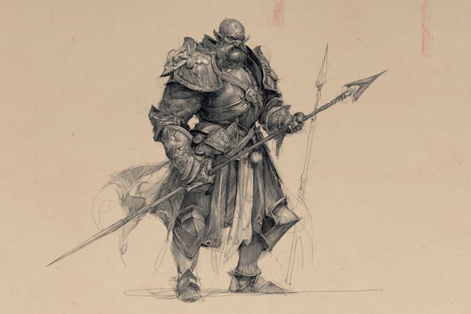 create character concept art sketch