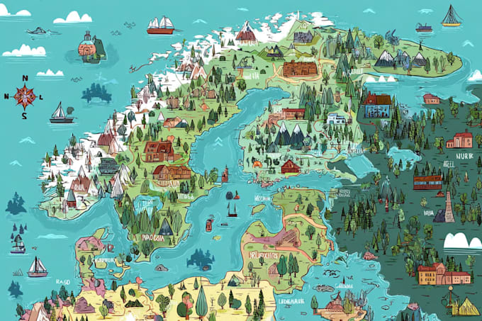 map illustration vector illustration vector map