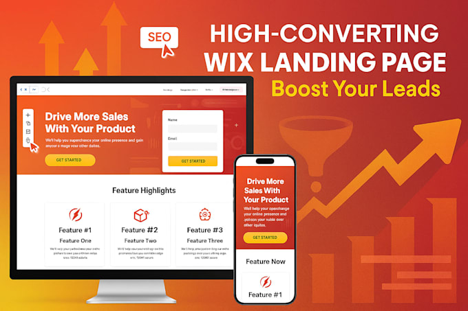 design custom wix website landing page SEO  mobile optimization