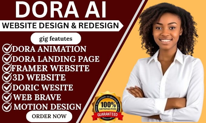 Create design dora 3d website dora landing page framer website dora ...