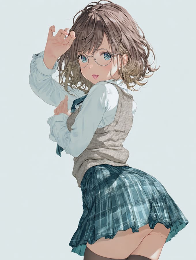 draw an anime character illustration for commercial use