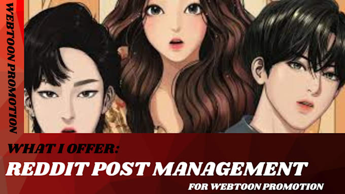 manage reddit post for webcomic, webtoon, wattead promotion