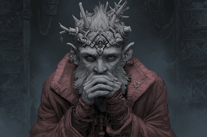 make  black and white dark horror fantasy art