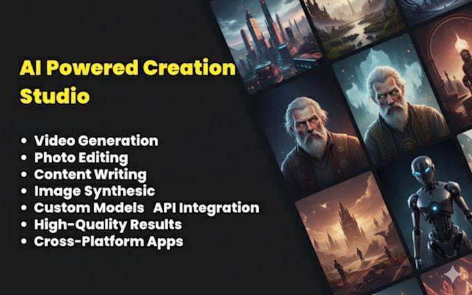 develop ai video generator app, ai photo editing app, ai content generator app