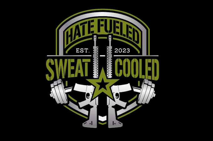 create a modern military fitness academy logo