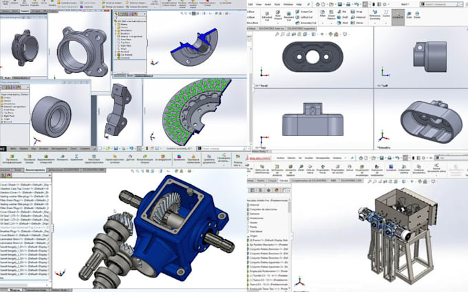 3d cad model mechanical solidworks fusion 360 multi materials cad ...