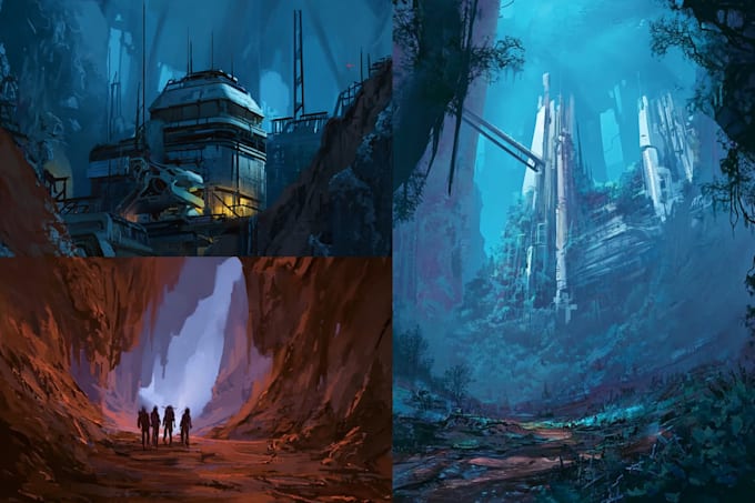 create environment game concept art