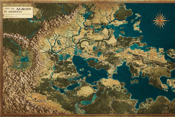 create a high quality fantasy map