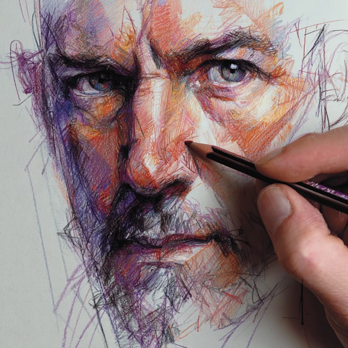 draw abstract portrait art