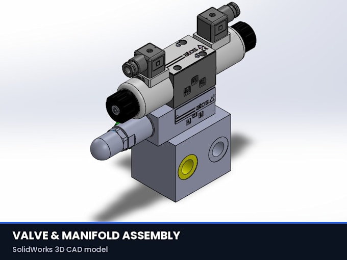 design 3d models,assemblies,and hydraulic manifold block