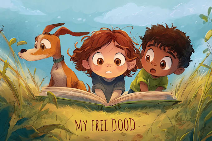create custom book cover and children book illustrations