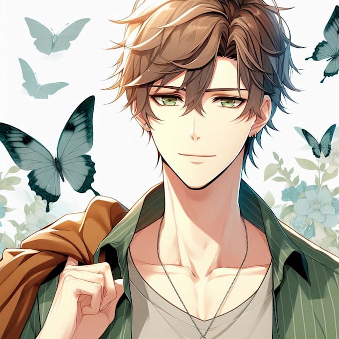 do an ikemen style, handsome guy, original character