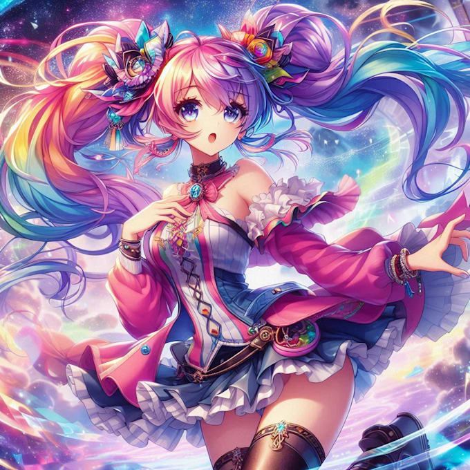 do an anime illustration with my anime art style