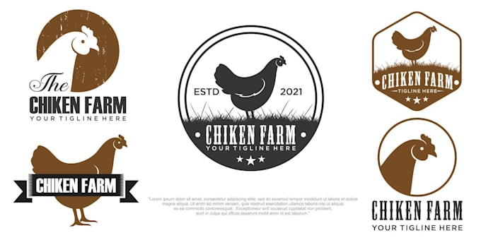 do rooster logo design for brand, startup, or personal project