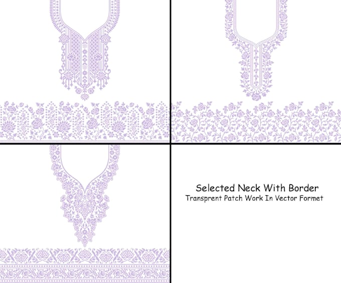 create neck and border transparent design for you in vector
