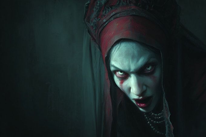 make  a dark, horror, underground art illustration