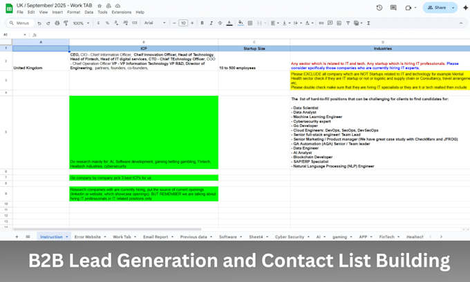b2b lead generation and contact list building