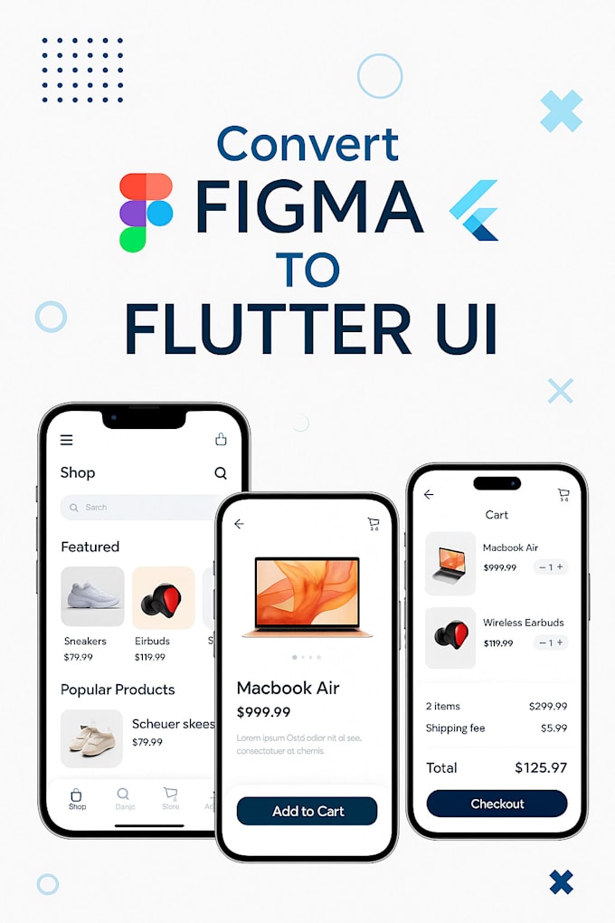 convert figma to flutter UI for android and ios apps