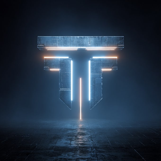 design futuristic cyberpunk logo or typography