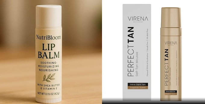 do cosmetic label and product label design