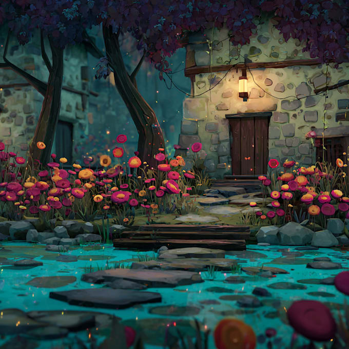 create 2d environment and game background for you