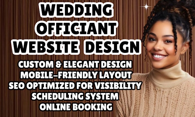 design wedding officiant website marriage celebrant site wedding ceremony site