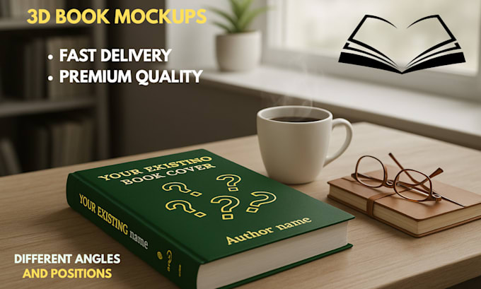 design professional 3d book mockups for amazon KDP, ebooks and print on demand