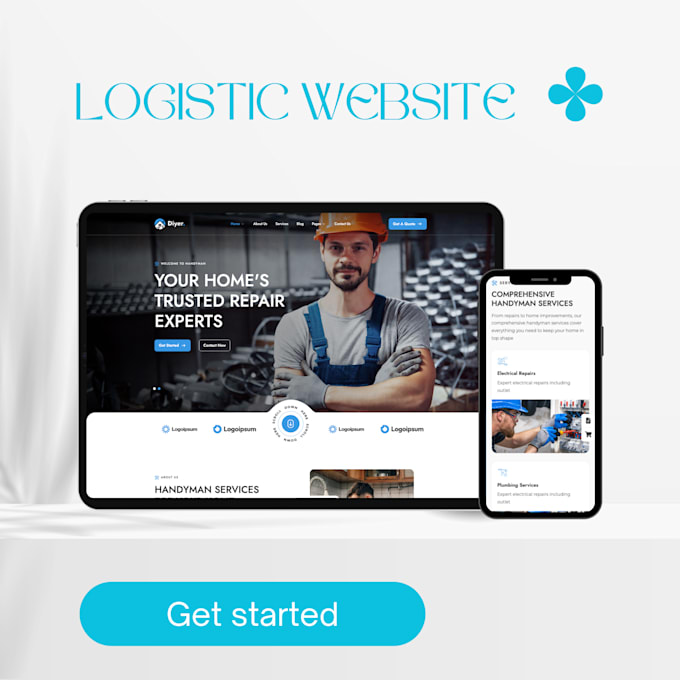 create plumbing, roofing, cleaning, construction, hvac, contractor website
