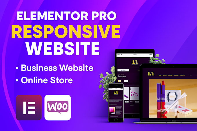 design a responsive elementor website for your business