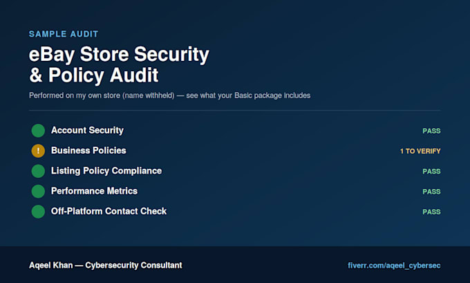audit your etsy or ebay shop to help avoid account suspension