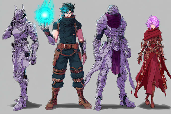 draw your rpg and free fire game character design