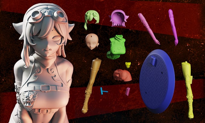 fix, cut and key, and add articulation to your 3d model for printing