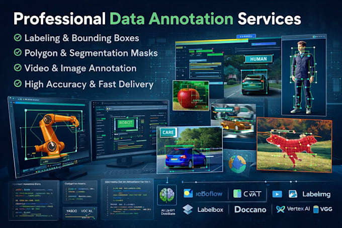 do image annotation, bounding box, segmentation, data labeling for ai