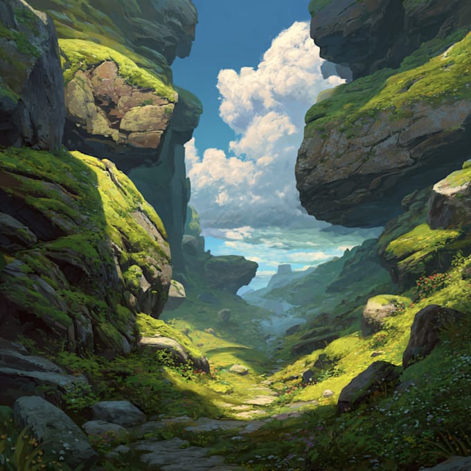 draw environment concept art, fantasy worlds