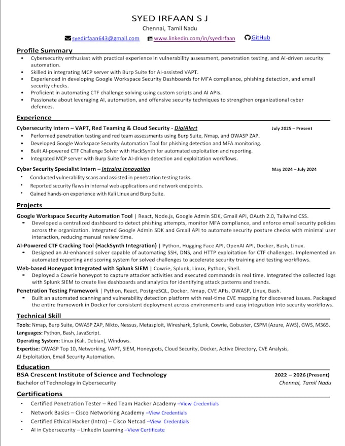write a professional and ats friendly resume and CV