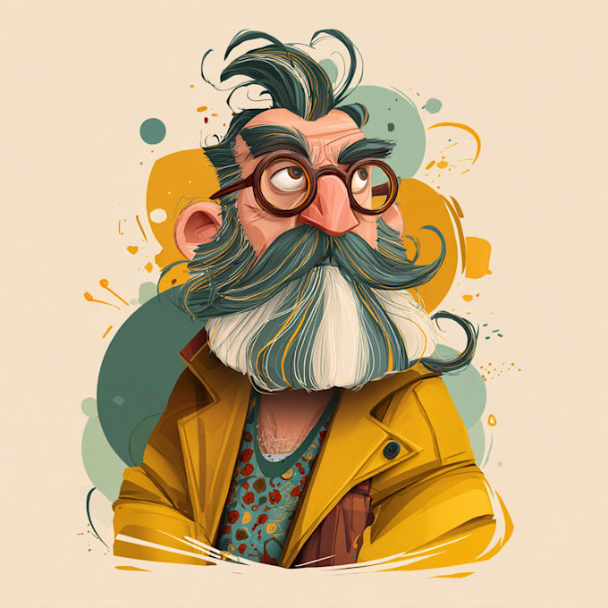create simple cartoon portrait