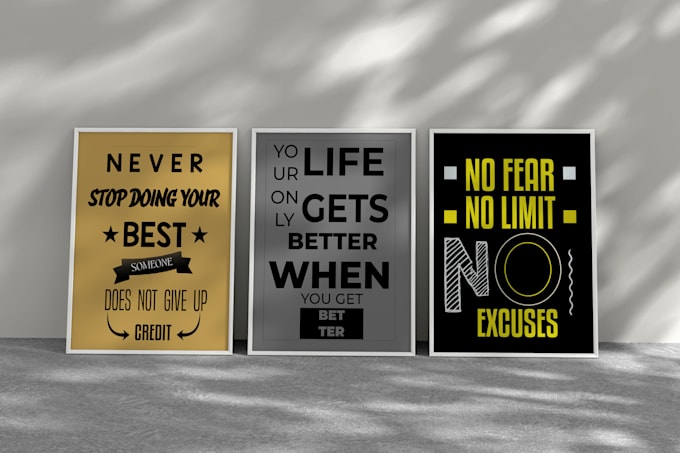 design attractive typography posters for you