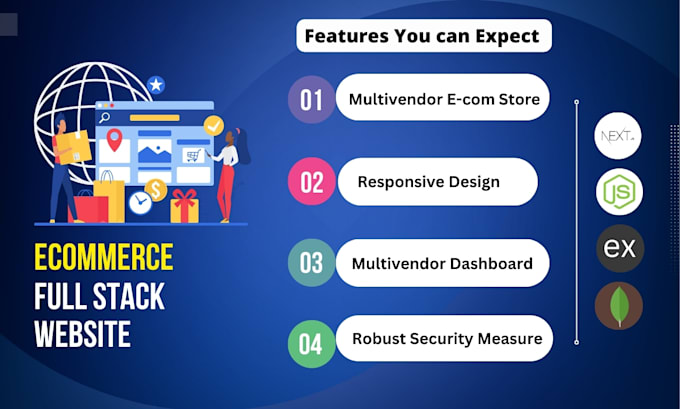 create an ecommerce website or multi vendor store using mern stack or full stack