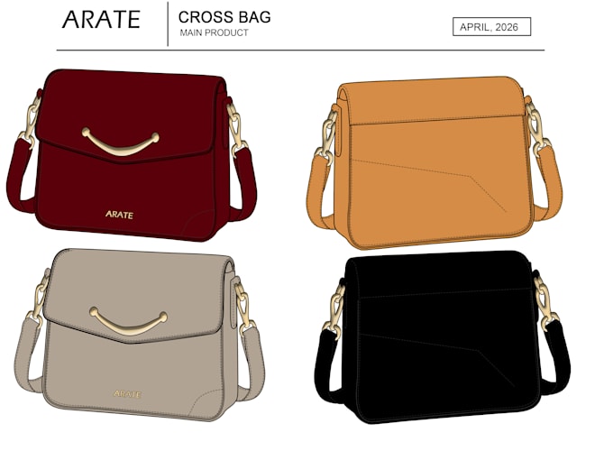 design bag tech pack, handbag bag tech pack, tote bag, flat sketch